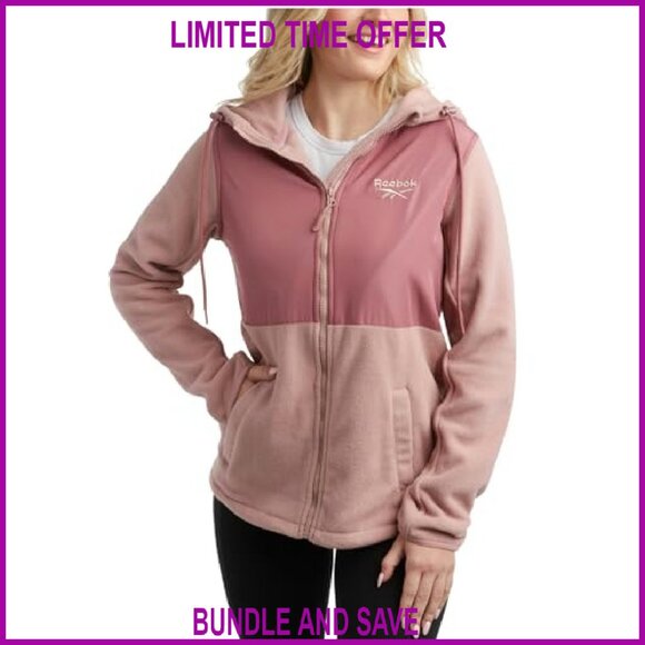 Lightweight Polar Fleece Zip Hooded Jacket - Women's Active Outerwear - Picture 2 of 8